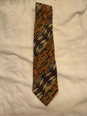 Missoni Multicolor Striped & Abstract Pattern Silk Tie